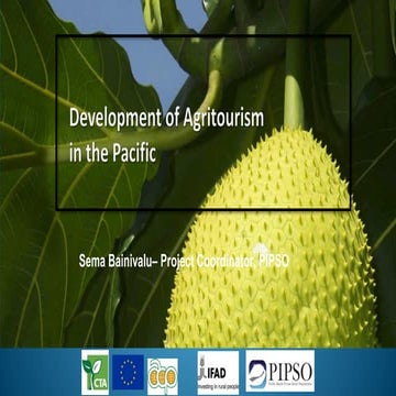 PNG Agritourism Policy Setting Workshop 2019: Sema Bainivalu  "PNG Context: O...