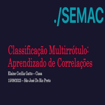 Classificação Multirrótulo: Aprendizado de Correlações