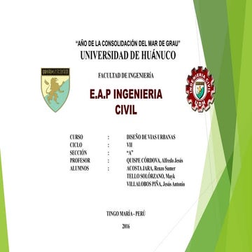 Semaforización de vias urbanas - Diapositivas