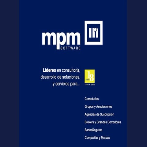 Presentación productos y servicios de MPM Software | PPT