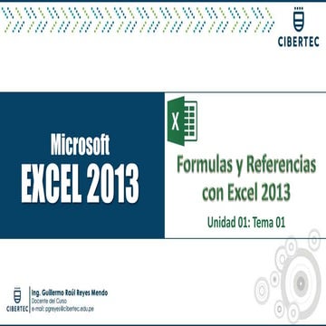 Semana 01 - Fórmulas y Referencias con Microsoft Excel 2013