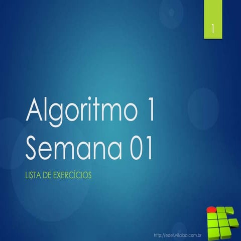 Semana 01 - Lista de Exercícios