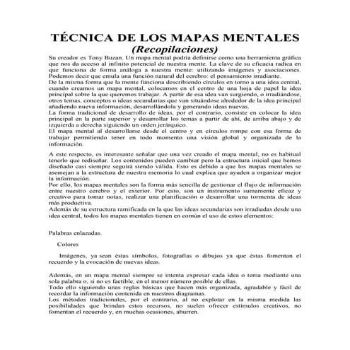 Semana 04   técnica de los mapas mentales