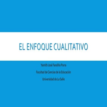 Enfoque cualitativo