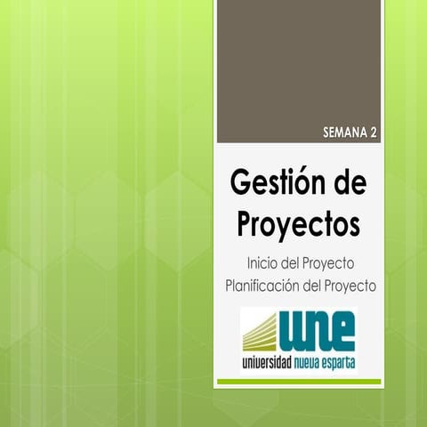 Semana 2 - Inicio y Planificación de Proyectos