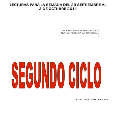 Semana 29 de septiembre al 3 de octubre segundo ciclo | PDF