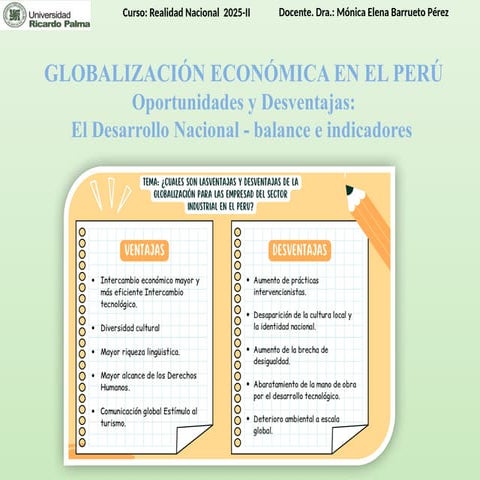 Globalización Económica en Perú: Impactos y Desafíos para el Desarrollo ...