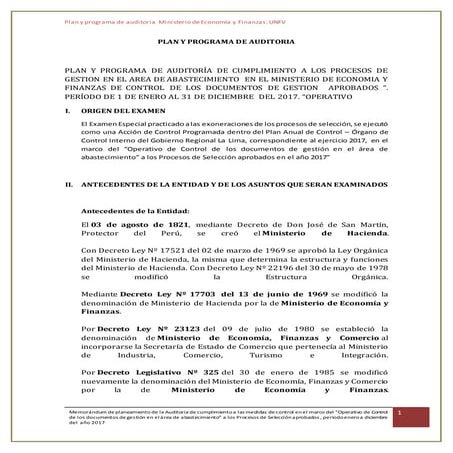 plan y-programa-de-auditoria-ministerio de economia y finanzas