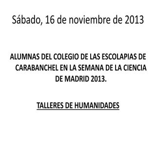Semana ciencia 2013