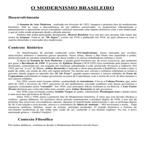 Semana de 22   modernistas