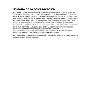 Semana de la comunicación