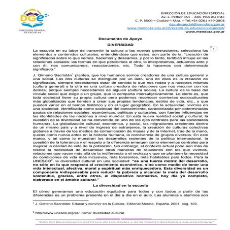 Mapa Conceptual Diversidad e Inclusión en la Educación | PDF