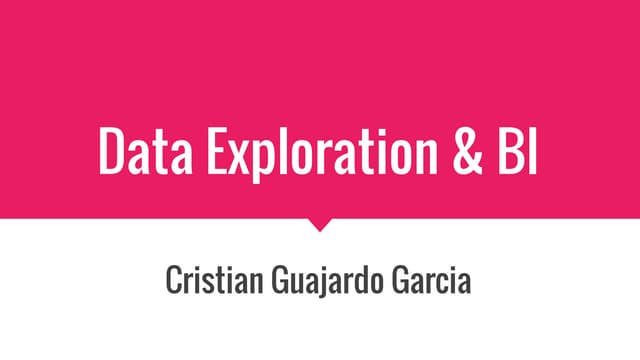 Data Exploration & BI