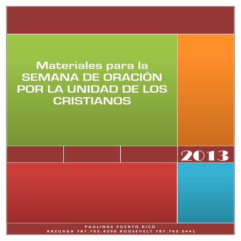 Semana oracion por la unidad de los cristianos | PDF