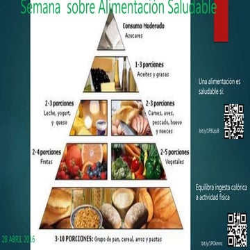 Semana  sobre alimentación saludable
