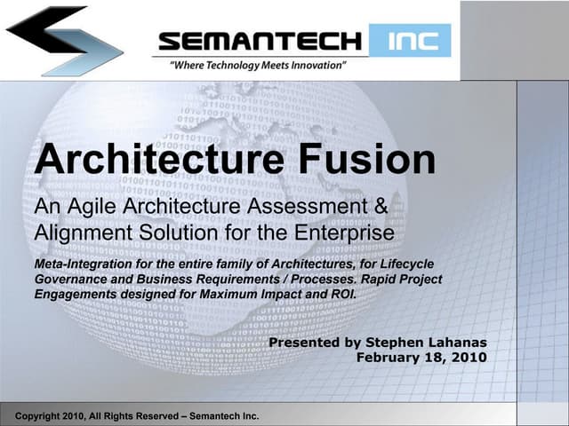 Semantech Inc. Architecture Fusion