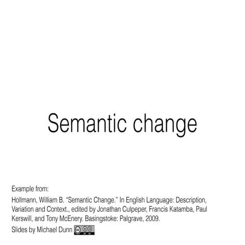 Semantic change 'silly'
