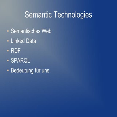 Semantic technologies