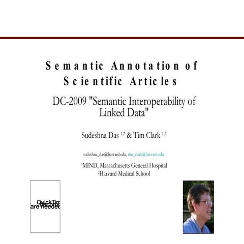 Semantic Annotation Dc 2009