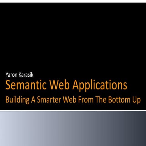 Alphageeks meetup - Semantic Applications For Web