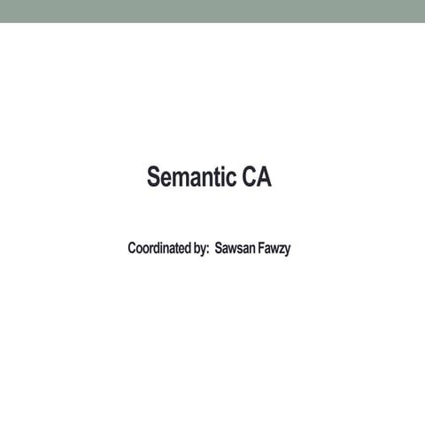 Semantic Contrastive Analysis