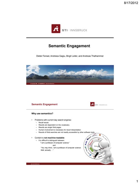 Semantic engagement handouts