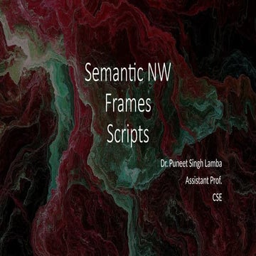 semantic frames scripts artificial intelligence