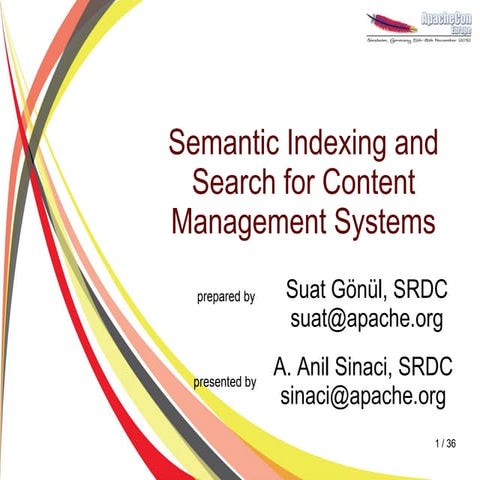 Semantic Indexing and Search for Content Management Systems with Apache Stanbol