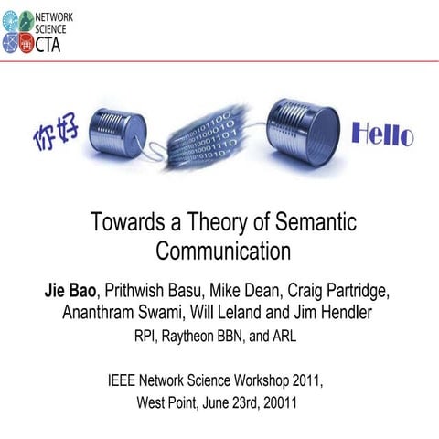 Semantic information theory in 20 minutes | PPT
