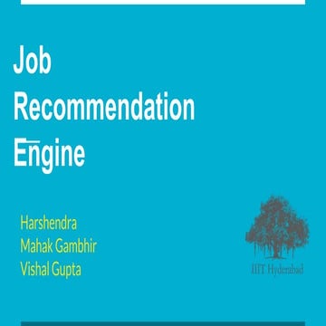 Semantic job recommendation engine
