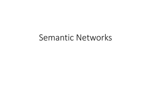 Semantic Networks