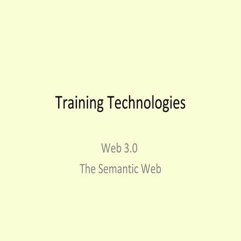 Semantic Web Training