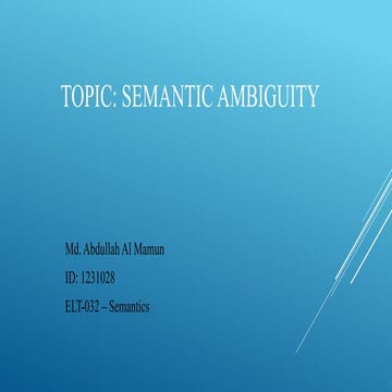 Presentation of semantic | PPTX
