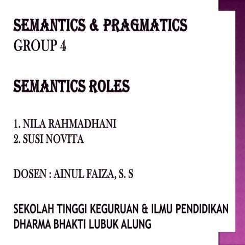 Semantic roles