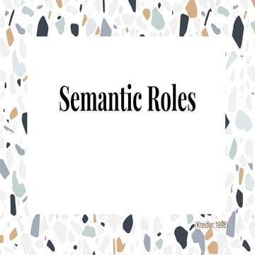 Semantic roles ch4