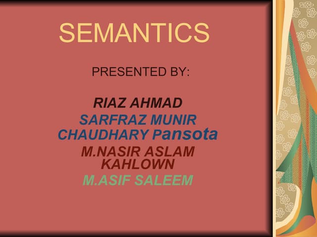 Semantics
