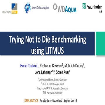Semantics 2017 - Trying Not to Die Benchmarking using LITMUS