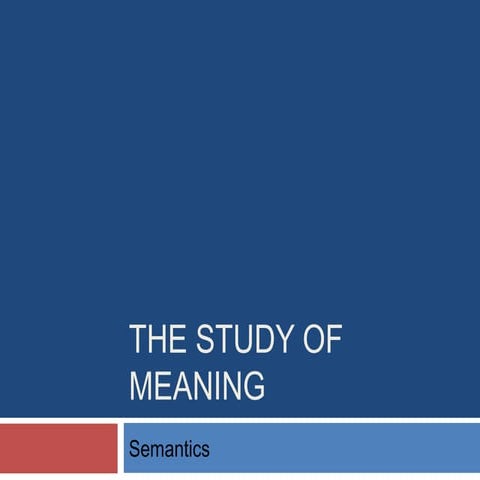 Semantics chapter 2 saeed