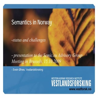 Semantics in Norway