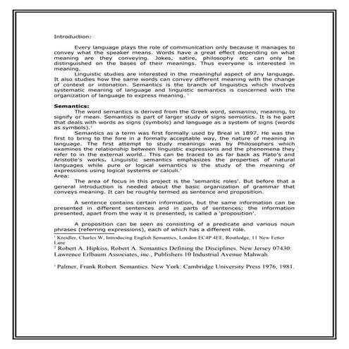 Semantics 