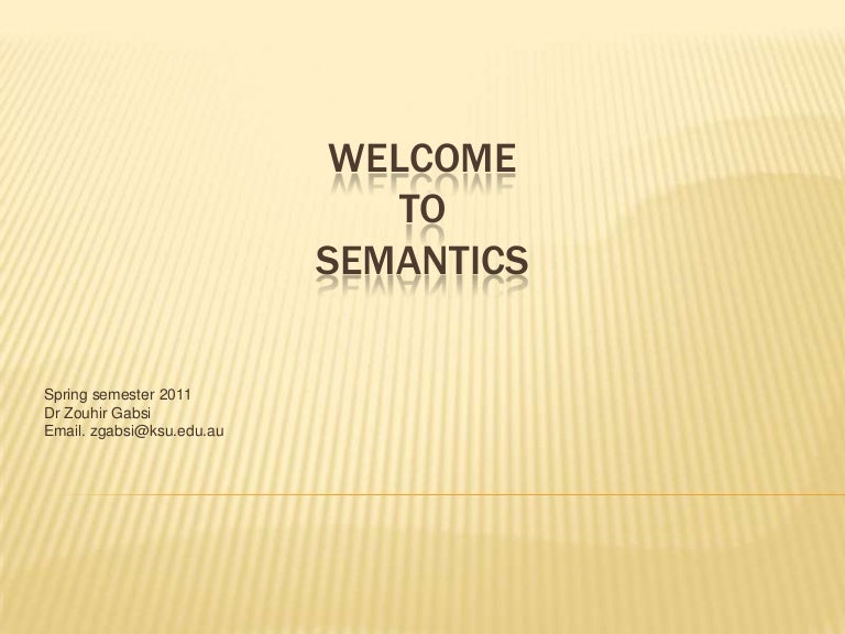 data linkedin semantics Semantics week 2 ppt