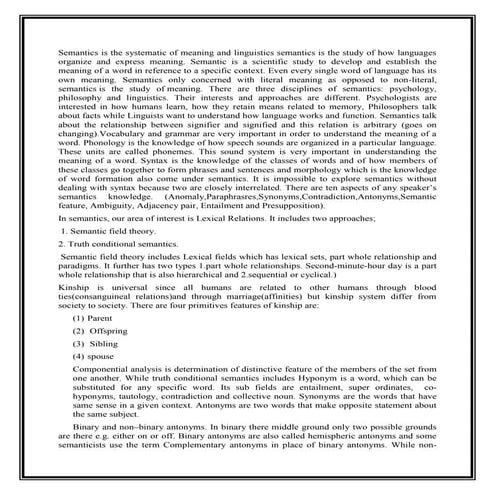 Semantics 