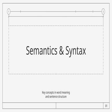 Understanding Semantics and Syntax: Key Concepts in Word Meaning and ...