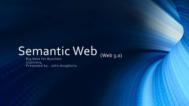 Semantic Web (Web 3.0)