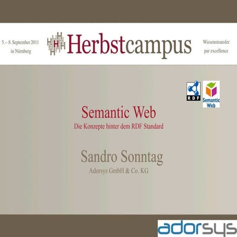 Semantic web   die konzepte hinter dem rdf standard