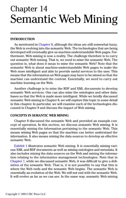 Semantic Web Mining