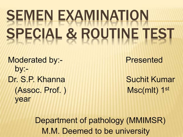 Semen examination
