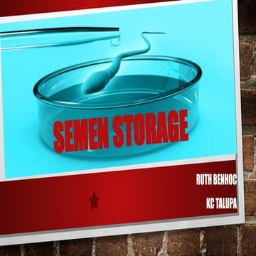 Semen storage power point presentation 01 | PPTX