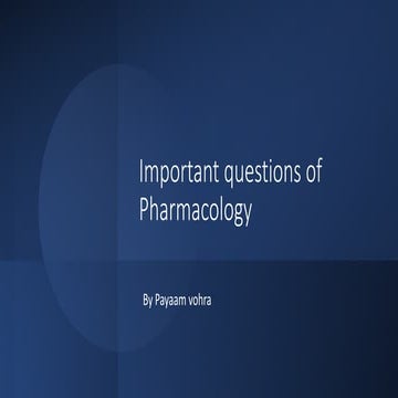 Important questions of Semester 5 according to PCI syllabus