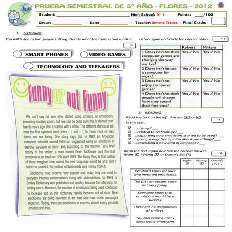 Semestral 5° julio 2012